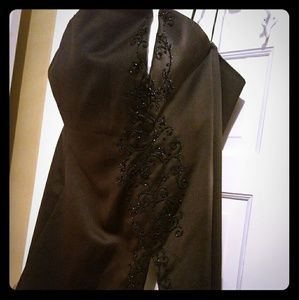 David's Bridal - black and white gown